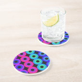 Dessous De Verre En Grès Cercles de néon (Côté)