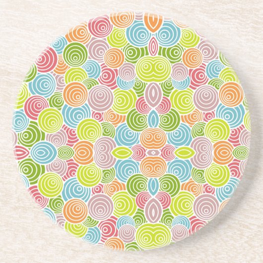 Dessous De Verre En Grès Cercles en cercles (Devant)