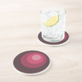 Dessous De Verre En Grès Cercles violets rétro (Côté)