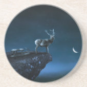 Dessous De Verre En Grès cerf au clair de lune (Devant)