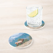 Dessous De Verre En Grès Cerf (Cervus Elephus) mâle bramant (Côté)