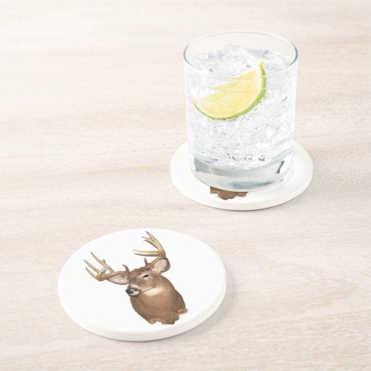 Dessous De Verre En Grès Cerf de Virginie (Côté)