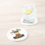 Dessous De Verre En Grès Cerfs communs (Côté)