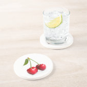 Dessous De Verre En Grès Cerise douce (Côté)