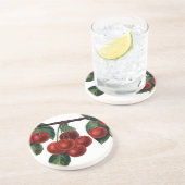 Dessous De Verre En Grès Cerises rouges (Côté)
