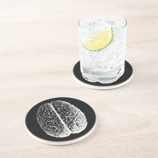 Dessous De Verre En Grès Cerveaux ! (Côté)