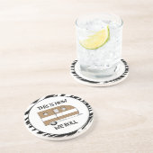 Dessous De Verre En Grès "C'Est Comme Ça Que Nous Roulions" (Côté)