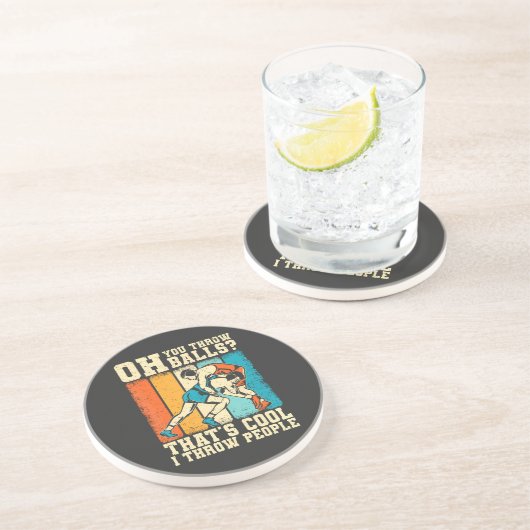 Dessous De Verre En Grès C'est Cool Je Lance Les Gens (Côté)