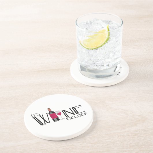 Dessous De Verre En Grès C'est heure de vin (Côté)