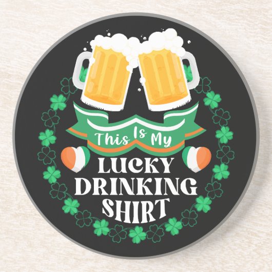 Dessous De Verre En Grès C'est ma Saint-Patrick de bière de chance (Devant)