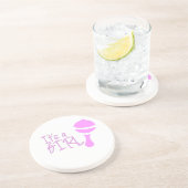 Dessous De Verre En Grès C'est une fille (Côté)