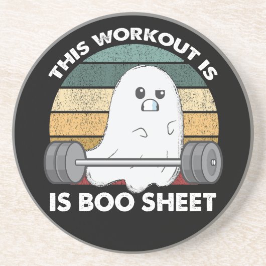 Dessous De Verre En Grès Cet Exercice Est Boo Sheet Gym Ghost Halloween (Devant)