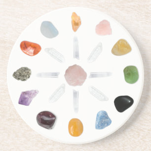 Dessous De Verre En Grès *~* Chakra Crystal Energy Gemstone SandStone