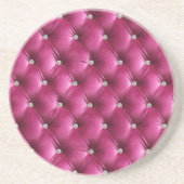 Dessous De Verre En Grès Chaleureux Rose Faux Velvet (Devant)