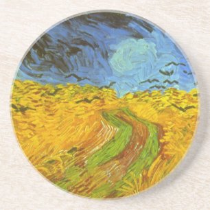 Dessous De Verre En Grès Champ de blé avec corbeaux par Vincent van Gogh