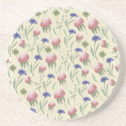 Dessous De Verre En Grès Champ de fleurs sauvages (Devant)