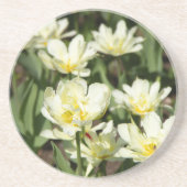 Dessous De Verre En Grès Champ de tulipes blanches (Devant)