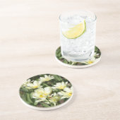 Dessous De Verre En Grès Champ de tulipes blanches (Côté)