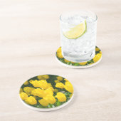 Dessous De Verre En Grès Champ de tulipes jaune vif (Côté)