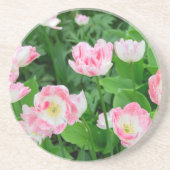 Dessous De Verre En Grès Champ de tulipes roses (Devant)