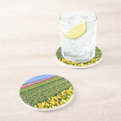 Dessous De Verre En Grès Champ des tulipes de printemps (Côté)