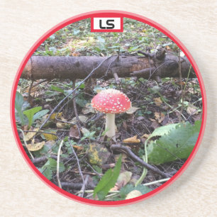 Dessous De Verre En Grès Champignon dans les bois LS Sous-verre en grès