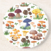 Dessous De Verre En Grès Champignons Et Herbe (Devant)