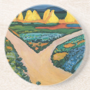 Dessous De Verre En Grès Champs de légumes par August Macke, Beaux-arts vin