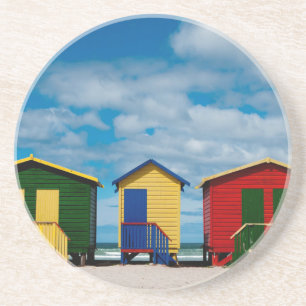 Dessous De Verre En Grès Changer de pièce. Plage de Muizenberg, Le Cap