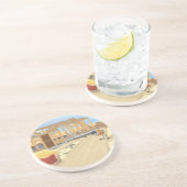 Dessous De Verre En Grès Chantier de construction (Côté)