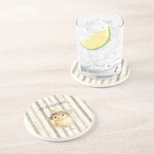 Dessous De Verre En Grès Chapeau de poulet jaune