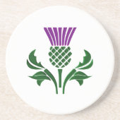 Dessous De Verre En Grès Chardon d'emblème écossais (Devant)