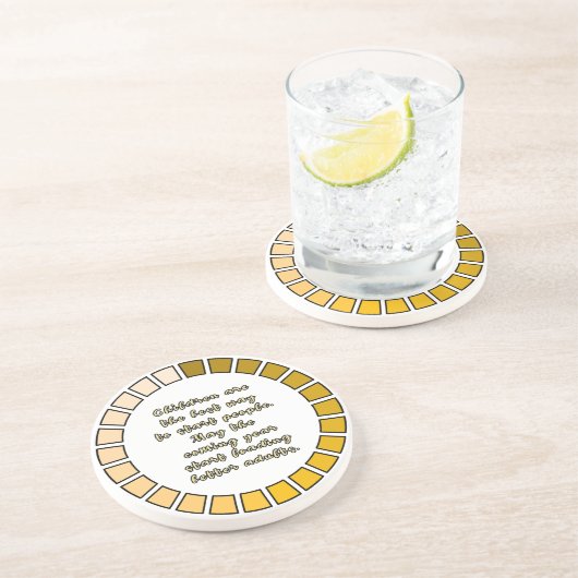 Dessous De Verre En Grès Chargement du nouvel an (Côté)