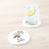 Dessous De Verre En Grès Charpentier avec marteau (Côté)
