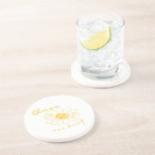 Dessous De Verre En Grès "Chase the Sun" Sunflower Stone Coaster (Côté)