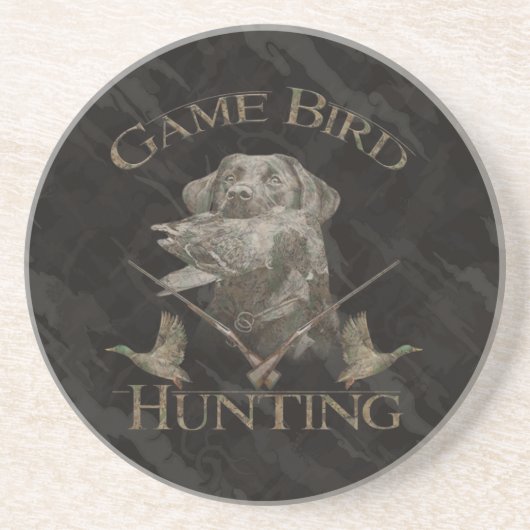 Dessous De Verre En Grès Chasse au canard Beverage Coaster (Devant)