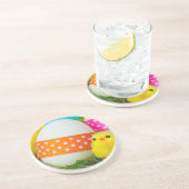 Dessous De Verre En Grès chasse aux oeufs de pâques de poulet (Côté)