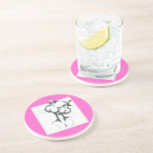 Dessous De Verre En Grès Chat (Côté)