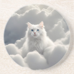 Dessous De Verre En Grès Chat dans les nuages