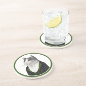 Dessous De Verre En Grès CHAT DE FOOTMAN Dessous de verre de grès rond (Côté)