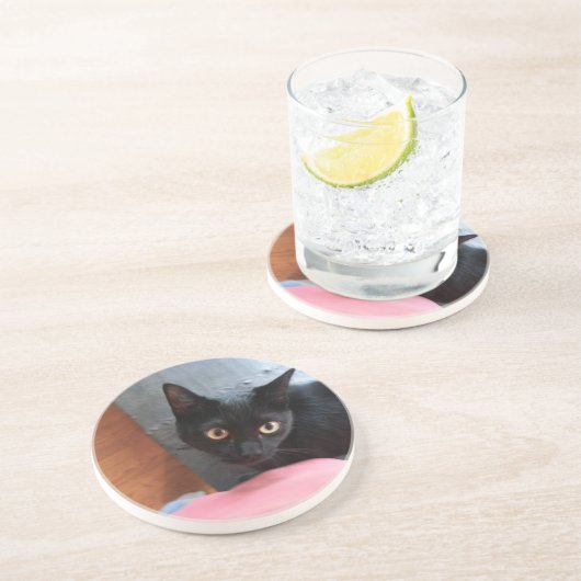 Dessous De Verre En Grès Chat de Priscilla (Côté)