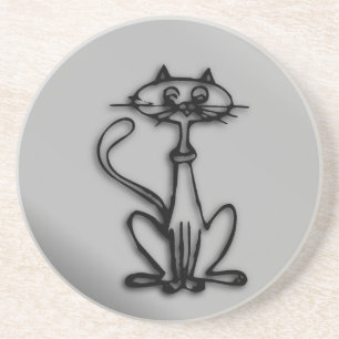 Dessous De Verre En Grès Chat frais de Kitty