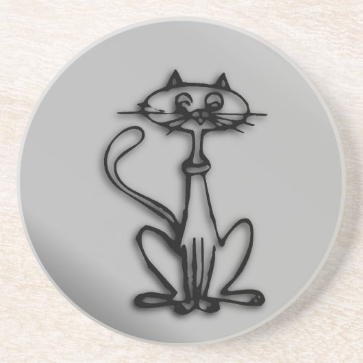 Dessous De Verre En Grès Chat frais de Kitty (Devant)