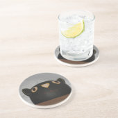 Dessous De Verre En Grès Chat Noir (Côté)