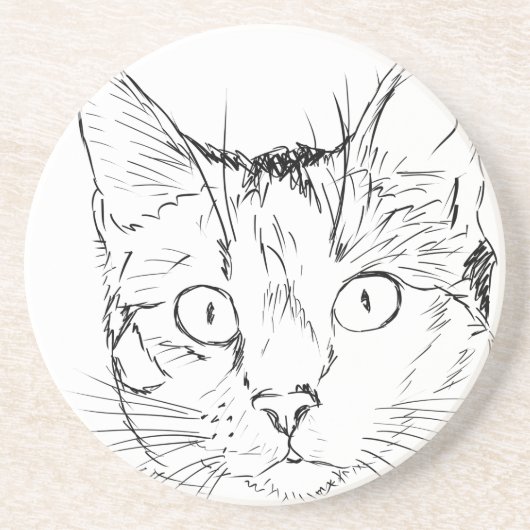 Dessous De Verre En Grès Chat Puddy (Devant)