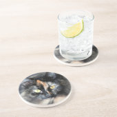 Dessous De Verre En Grès Chat sibérien (Côté)