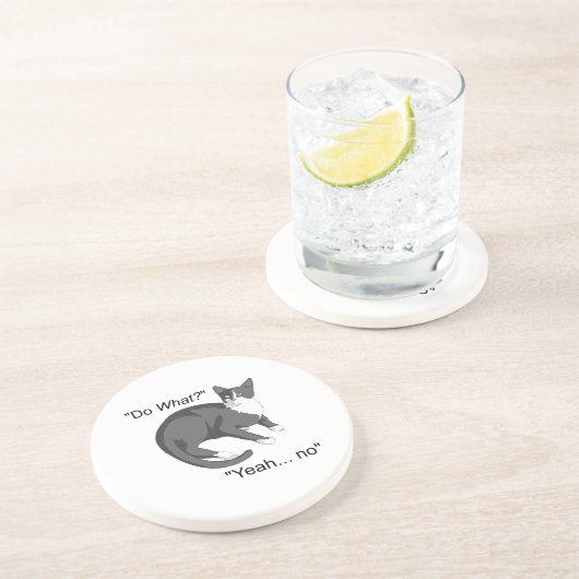 Dessous De Verre En Grès Chat têtu (Côté)