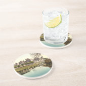Dessous De Verre En Grès Château de Caerphilly, Pays de Galles (Côté)