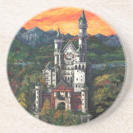 Dessous De Verre En Grès Château du Neuschwanstein (Devant)