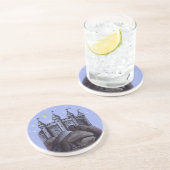 Dessous De Verre En Grès Château la nuit (Côté)